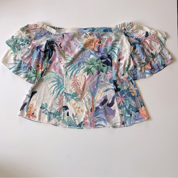 City Chic Tops - City Chic Plus Size Off The Shoulder Floral Blouse